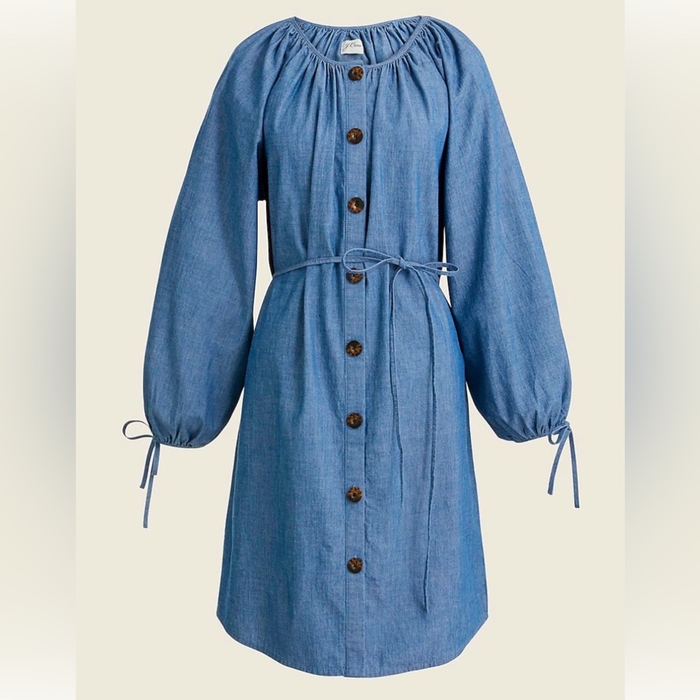 J.Crew Front Button-up Denim Dress